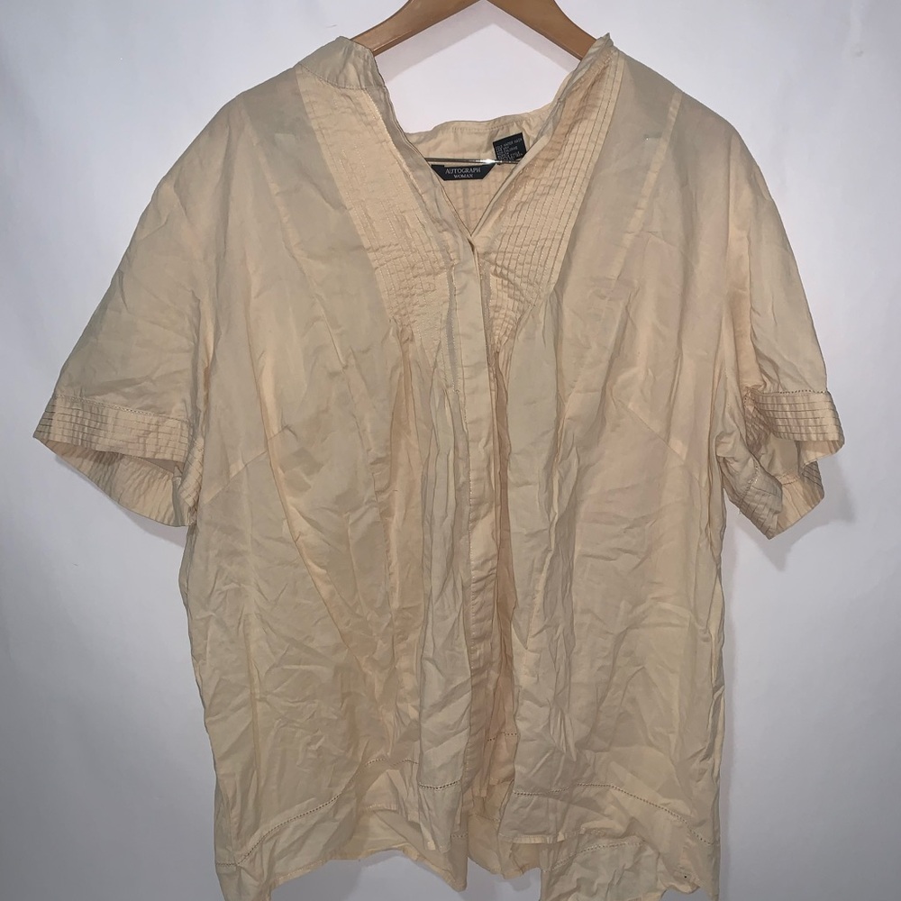 Autograph Cream Short Sleeve Top